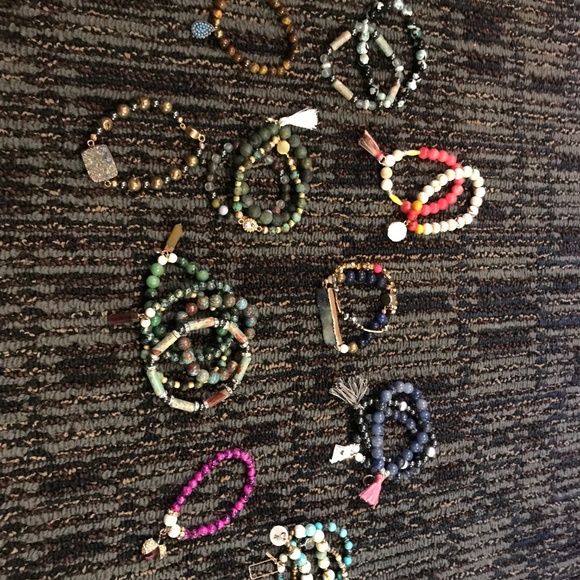 Stone and Bead Bracelets - Picture 6 of 8